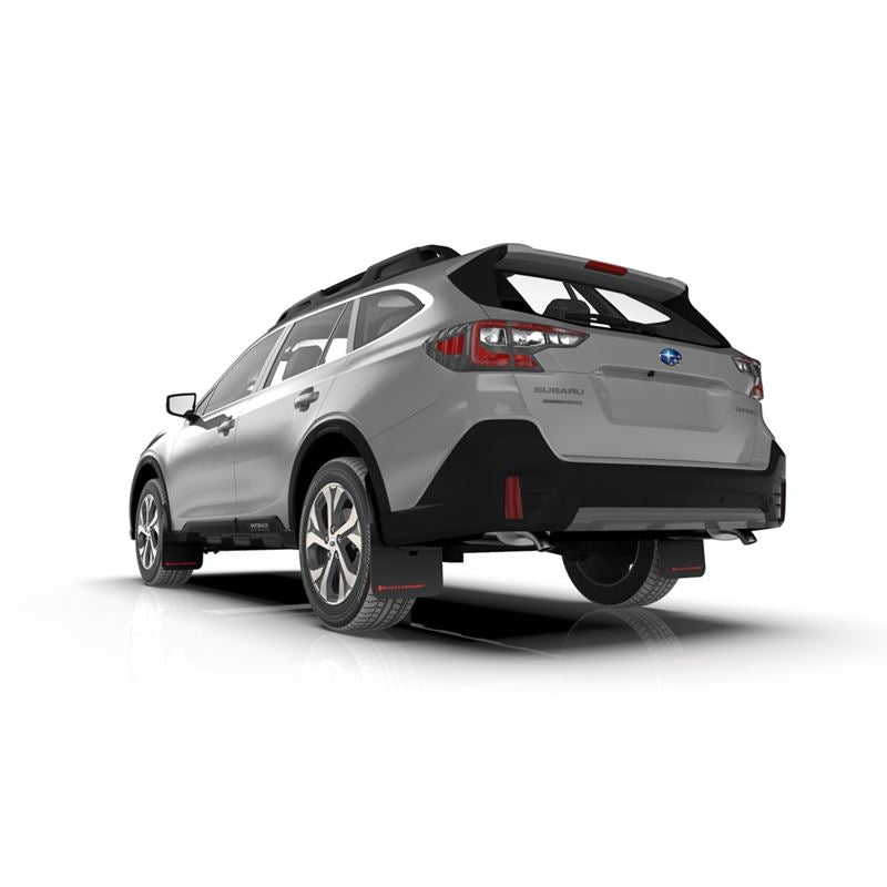 Rally Armor Black Mud Flap/White Logo for 2020 Subaru Outback (MF66-UR-BLK/WH)