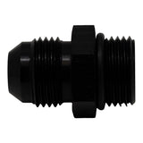 DeatschWerks 8AN ORB Male to 8AN Male Flare Adapter (Incl O-Ring) - Anodized Matte Black(6-02-0402-B)