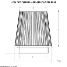 Load image into Gallery viewer, HPS High Flow Performance Air Filter,6" Flange ID,9" Length,Washable,Reuseable (HPS-4304)