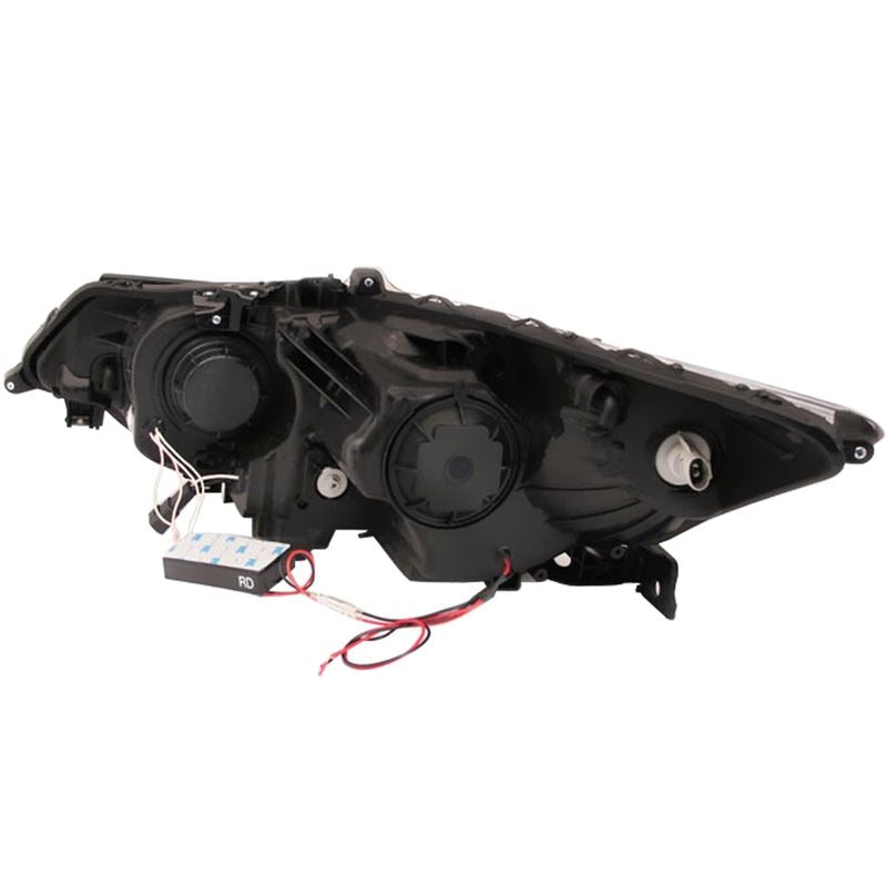 ANZO USA 2009-2012 Acura Tsx Projector Headlights w/ Halo Black (CCFL) (HID Compatible) (121393)