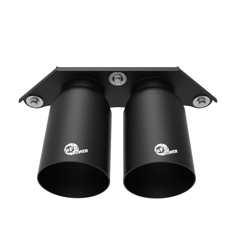 aFe MACH Force-Xp 4 IN Satin Black OE Replacement Exhaust Tips for 2014-2016 Porsche 911(49C36435-B)