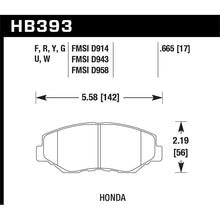 Load image into Gallery viewer, Hawk Performance HP Plus Brake Pads (HB393N.665)