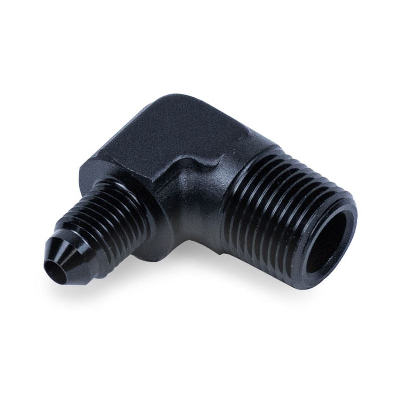 Snow Performance 3/8in NPT to 4AN Elbow Water Fitting (Black) (SNO-808-BRD)