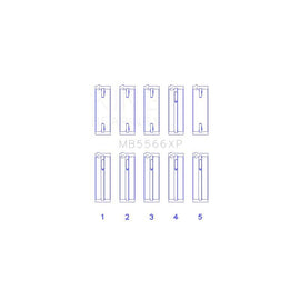 King Engine Bearings Main Bearing Set for 1990-1992 Volkswagen Golf (MB5566XP)