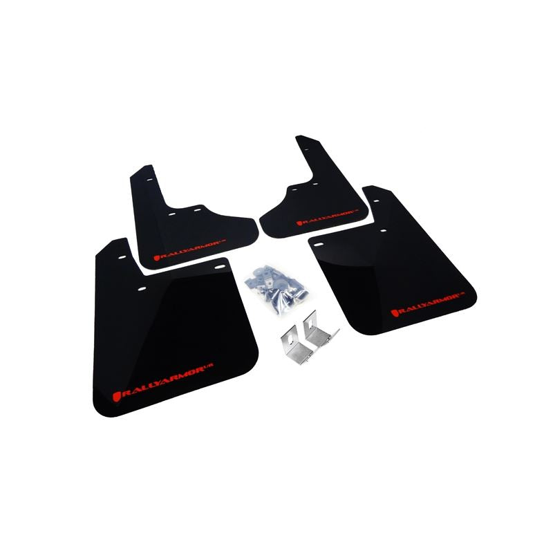 Rally Armor Black Mud Flap/Red Logo for 1998-2001 Subaru Impreza (MF2-UR-BLK/RD)