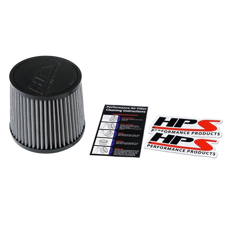 HPS High Flow Performance Air Filter,2.75" Flange ID,7.75" Length,Washable,Reuseable (HPS-4275)
