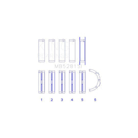 King Engine Bearings Main Bearing Set for 1997-2010 Ford F-150 (MB5281SI0.25)