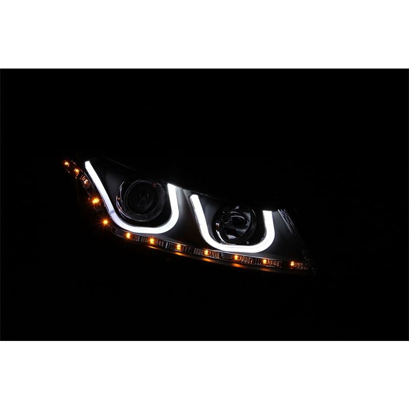 ANZO USA 2008-2012 Honda Accord Projector Headlights w/ U-Bar Black (121483)