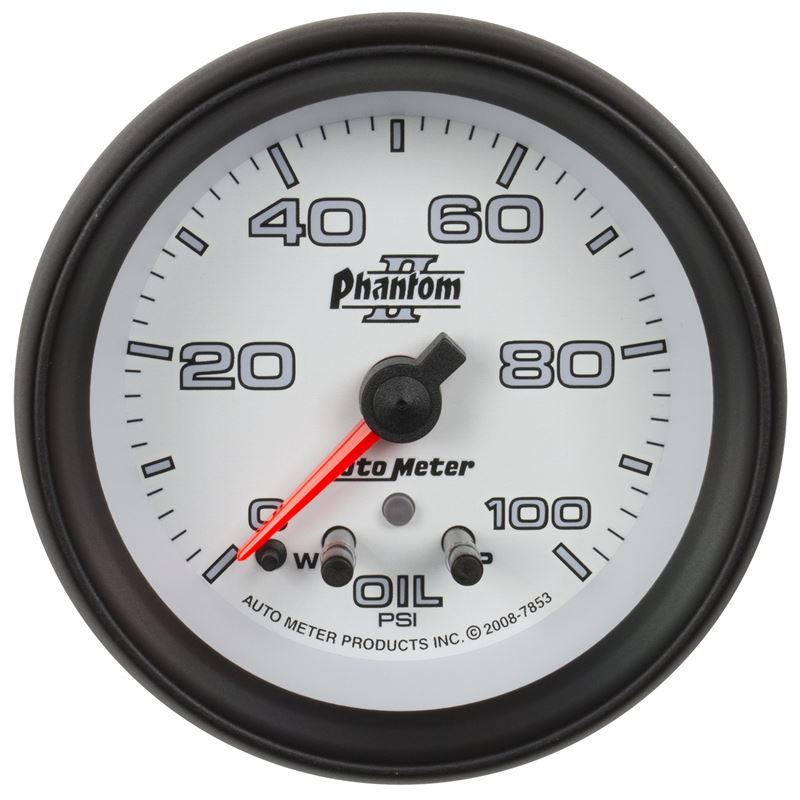 AutoMeter Phantom II 2-5/8in 100 PSI Stepper Motor Oil Pressure Gauge (7853)