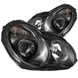 ANZO USA 2001-2007 Mercedes Benz C Class W203 Projector Headlights Black (121079)