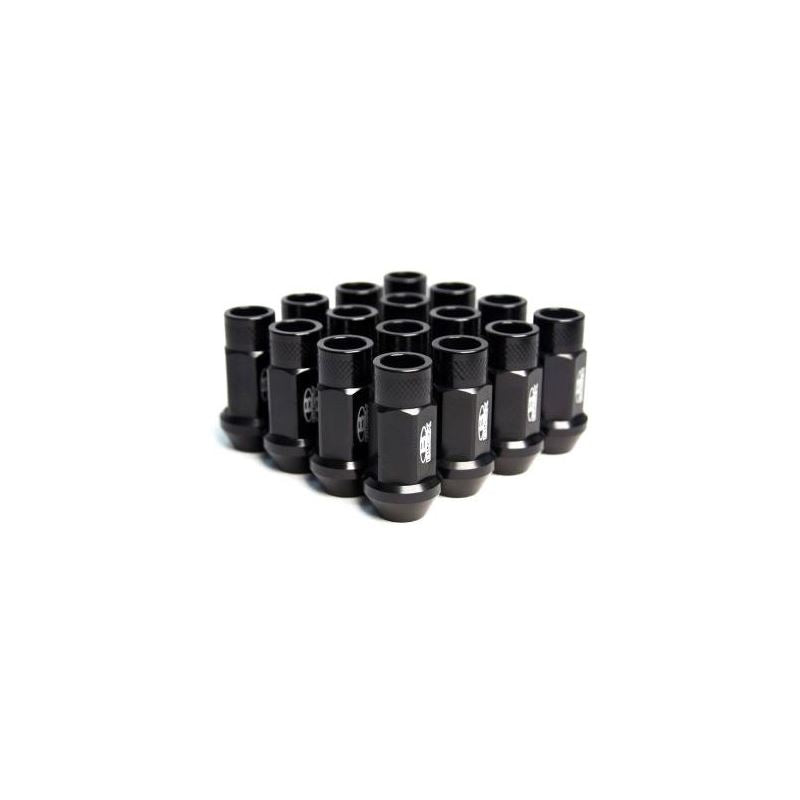 Blox Racing Street Series Forged Lug Nuts - Black 12 x 1.25mm - Set of 20 (New Design) (BXAC-00107-SSBK)