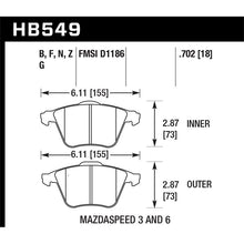 Load image into Gallery viewer, Hawk Performance Performance Ceramic Brake Pads (HB549Z.702)