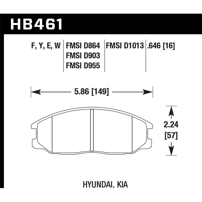 Hawk Performance ER-1 Disc Brake Pad (HB461D.646)