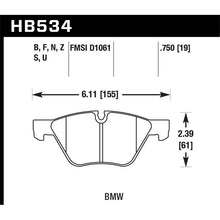 Load image into Gallery viewer, Hawk Performance DTC-70 Brake Pads (HB534U.750)