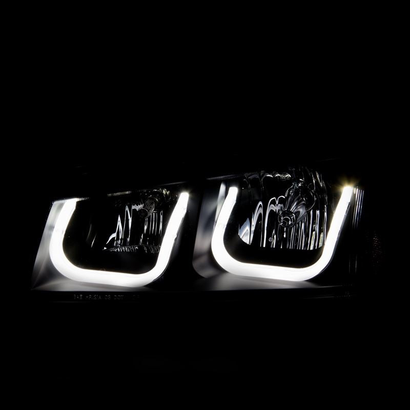 ANZO USA 2003-2006 Chevrolet Silverado 1500 Projector Headlights w/ U-Bar Black (111312)