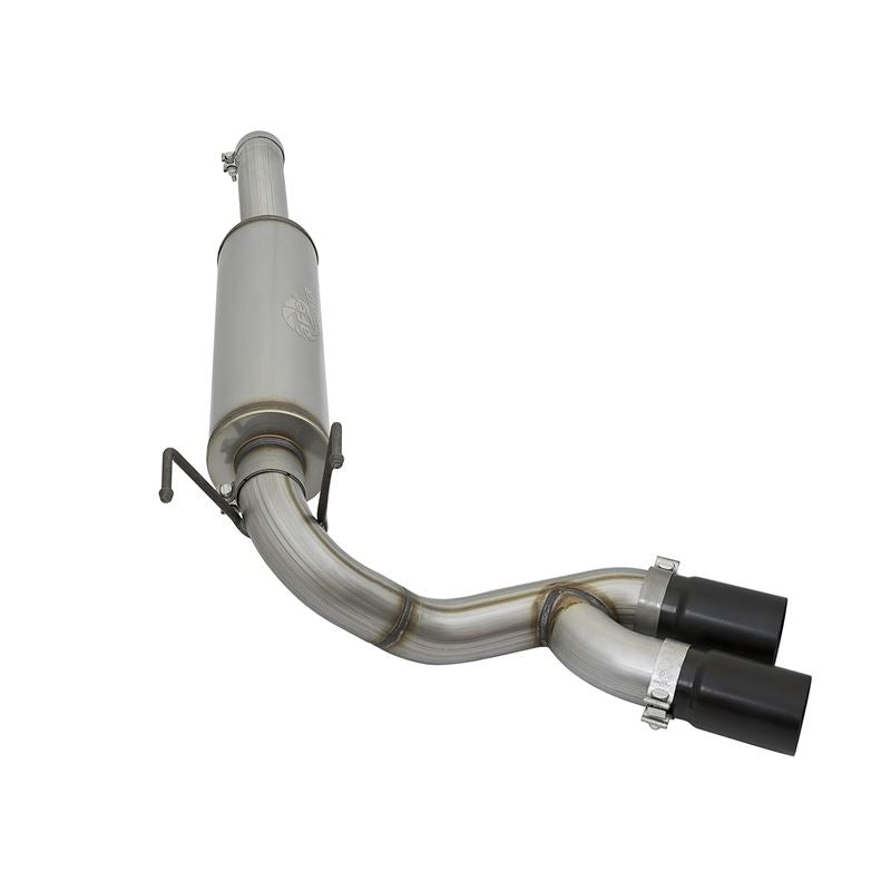 aFe Rebel Series 3-1/2 IN Stainless Steel Cat-Back Exhaust System w/Black Tip (49-42057-B)