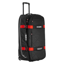 Load image into Gallery viewer, Sparco Tour Rolling Duffel Bag, Black/Red (016437NRRS)