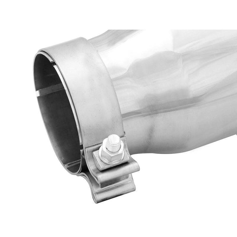 aFe MACH Force-Xp 304 Stainless Steel Clamp-on Exhaust Tip Polished Left Side Exit (49T35452-P12)