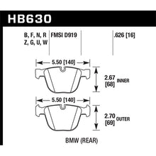 Load image into Gallery viewer, Hawk Performance DTC-70 Brake Pads (HB630U.626)