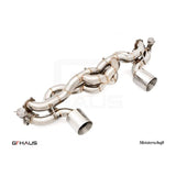 GTHAUS Meistershaft SGT (OE Control) with X pipe Exhaust; 2x120x80mm (Oval Split); Titanium (PO1212431)