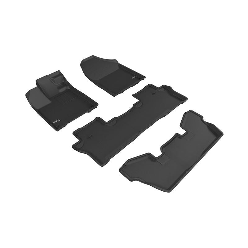 3D Maxpider KAGU Floor Mat, BLACK, 1ST ROW/2ND ROW/3RD ROW (L1HD08401509)