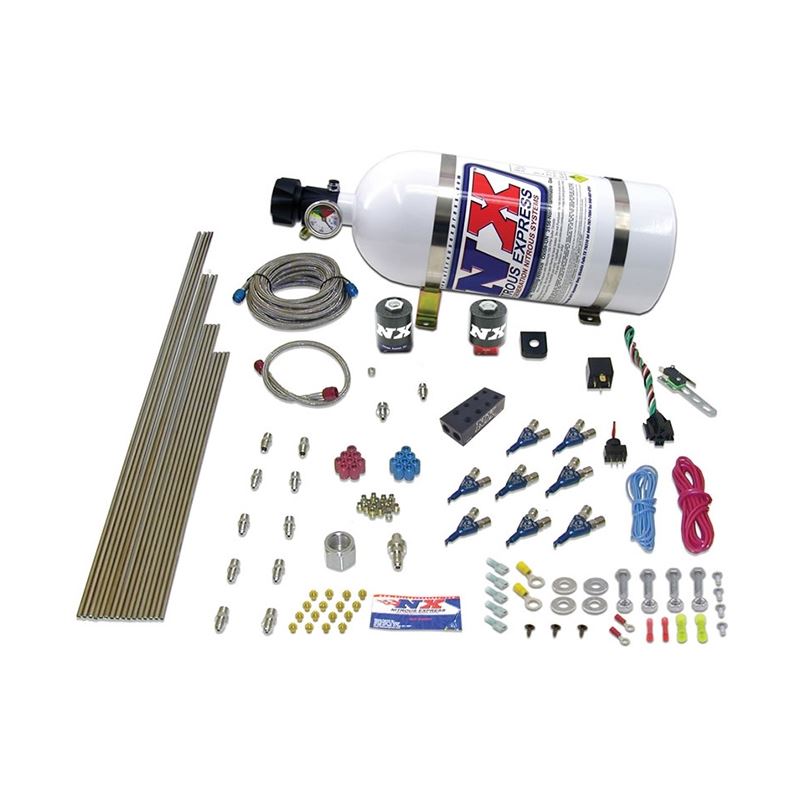 Nitrous Express V8AN Gasoline EFI Nitrous Kit (100-500HP) w/5lb Bottle (80000EFI-05)