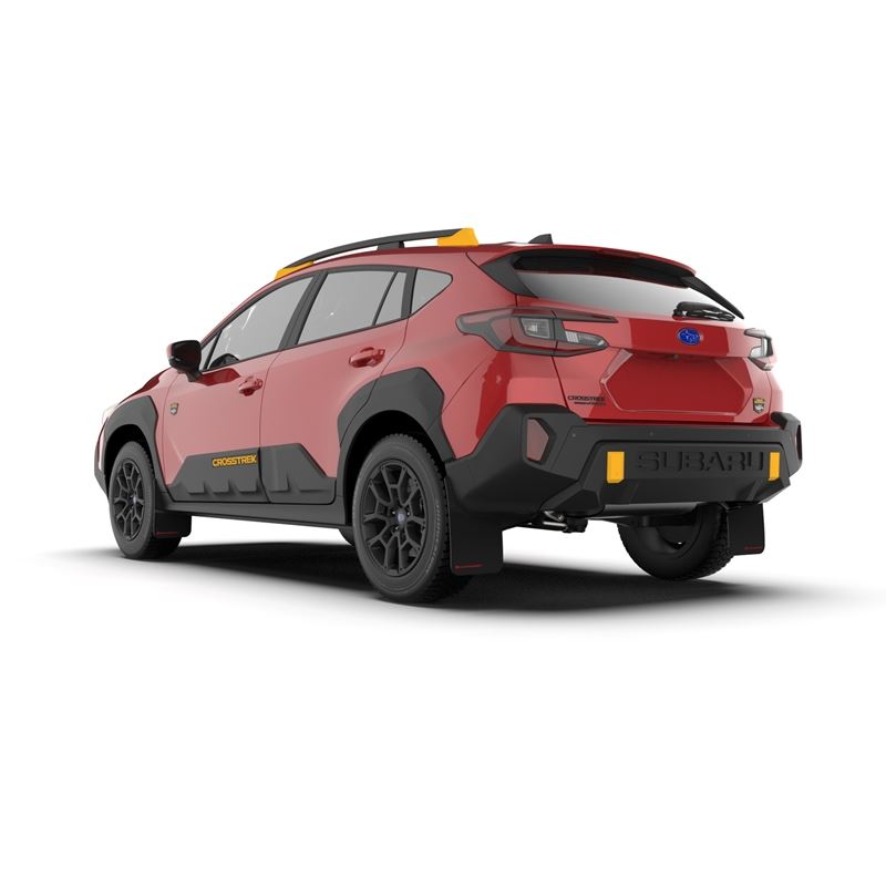 Rally Armor Black Mud Flap/Red Logo for 2024 Crosstrek Wilderness (MF116-UR-BLK-RD)