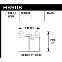 Load image into Gallery viewer, Hawk Performance DTC-50 Brake Pads (HB908V.555)