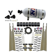 Load image into Gallery viewer, Nitrous Express 8 Cyl Dry Direct Port Four Stage 8 Solenoids Nitrous Kit (200-600HP) w/10lb Bottle (93306-10)