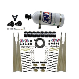 Nitrous Express 8 Cyl Dry Direct Port Four Stage 8 Solenoids Nitrous Kit (200-600HP) w/10lb Bottle (93306-10)