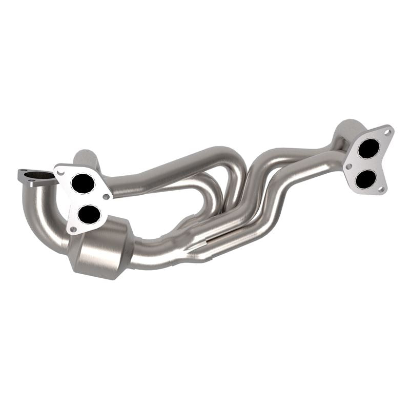 aFe Twisted Steel 304 Stainless Steel Header w/ Cat 13-19 Subaru Outback H4-2.4L (48-36804-HC)