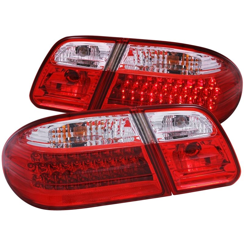 ANZO USA 1996-2002 Mercedes Benz E Class W210 LED Taillights Red/Clear (321114)