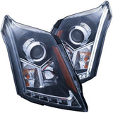 ANZO USA 2010-2015 Cadillac Srx Projector Headlights w/ Plank Style Design Black (111308)