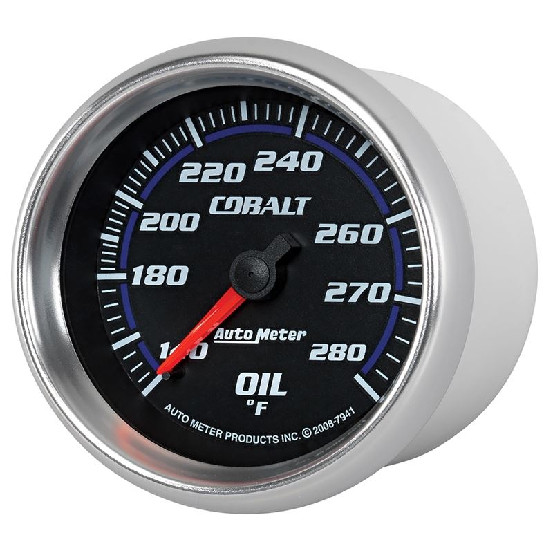 AutoMeter Cobalt 66.7mm 140-280 Degree F Mechanical Oil Temperature Gauge (7941)