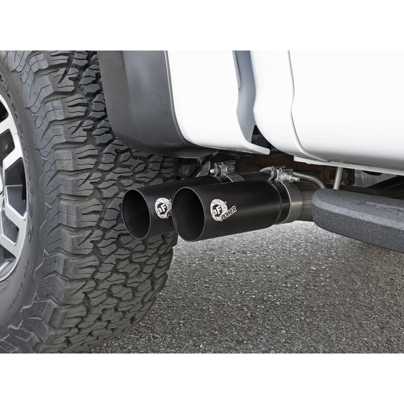 aFe Rebel Series 3 IN 409 Stainless Steel Cat-Back Exhaust System w/Black Tip (49-43091-B)