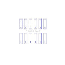 King Engine Bearings Connecting Rod Bearing Set for 1994-1997 Chrysler LHS (CR6675AM0.25)