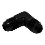 DeatschWerks 6AN Male Flare to 6AN Male Flare 90-Degree Fitting - Anodized Matte Black(6-02-0207-B)