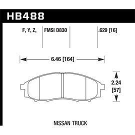 Hawk Performance Performance Ceramic Brake Pads (HB488Z.629)
