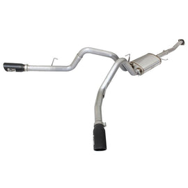 aFe MACH Force-Xp 3 IN 409 Stainless Steel Cat-Back Exhaust System w/Black Tip (49-43074-B)