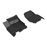 3D Maxpider FORD F-150 SUPERCAB / SUPERCREW 2015-2024 / F-150 LIGHTNING 2022-2024 BUCKET SEATS, KAGU BLACK R1 (VINYL FLOORS) (L1FR16311509)