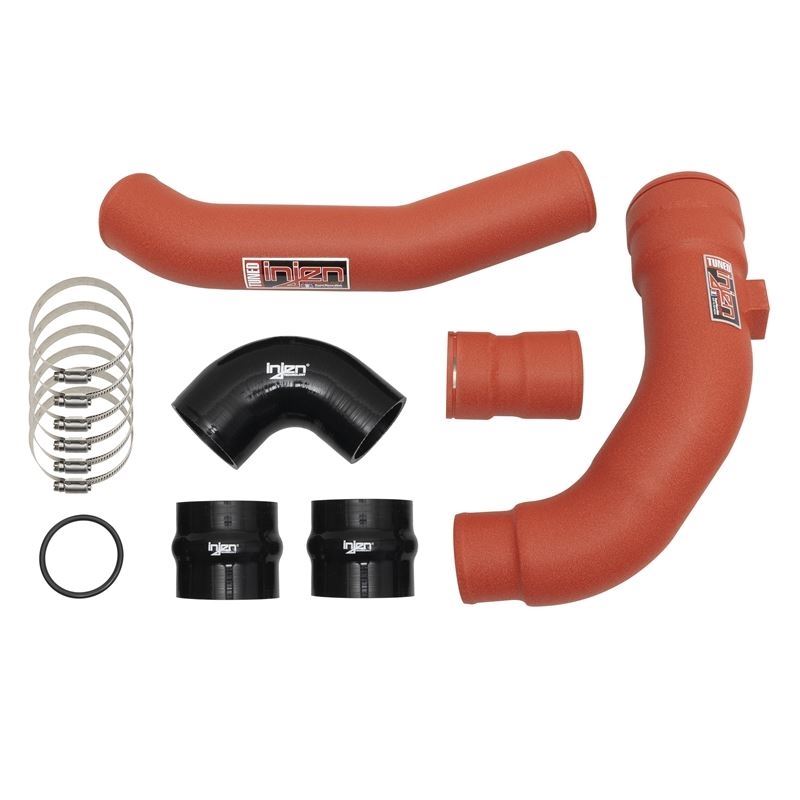 Injen SES Wrinkle Red Intercooler Pipes for 17-22 Ford Super Duty (SES9004ICPWR)