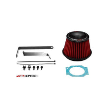 Load image into Gallery viewer, APEXiÂ® Power Metal Polished Short Ram Air Intake System with Red Filter (507-F002)