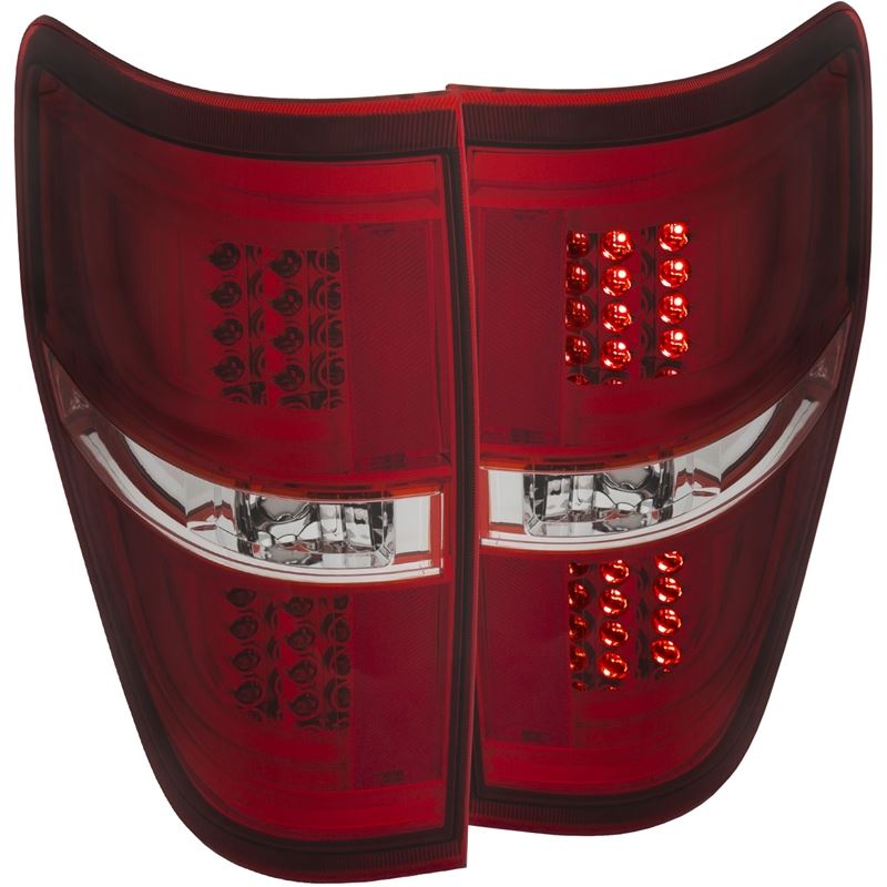 ANZO USA 2009-2013 Ford F-150 LED Taillights Red/Clear (311260)