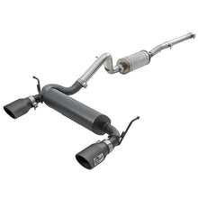 Load image into Gallery viewer, aFe Rebel Series 2-1/2 IN 409 Stainless Steel Cat-Back Exhaust System w/ Black Tips (49-48062-B)