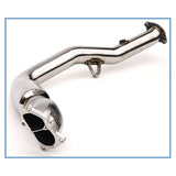 Invidia 02-07 WRX/STi Polished Divorced Waste Gate Downpipe with High Flow Cat (HS05SW1DPC)