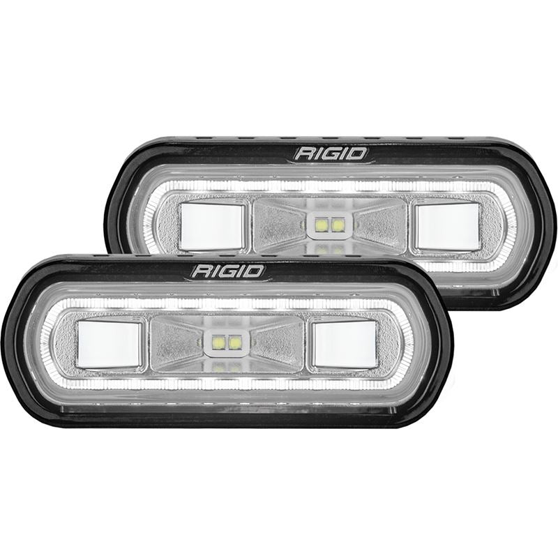 Rigid Industries SR-L Series Surface Mount LED Spreader Pair w/ White Halo - Universal (53120)