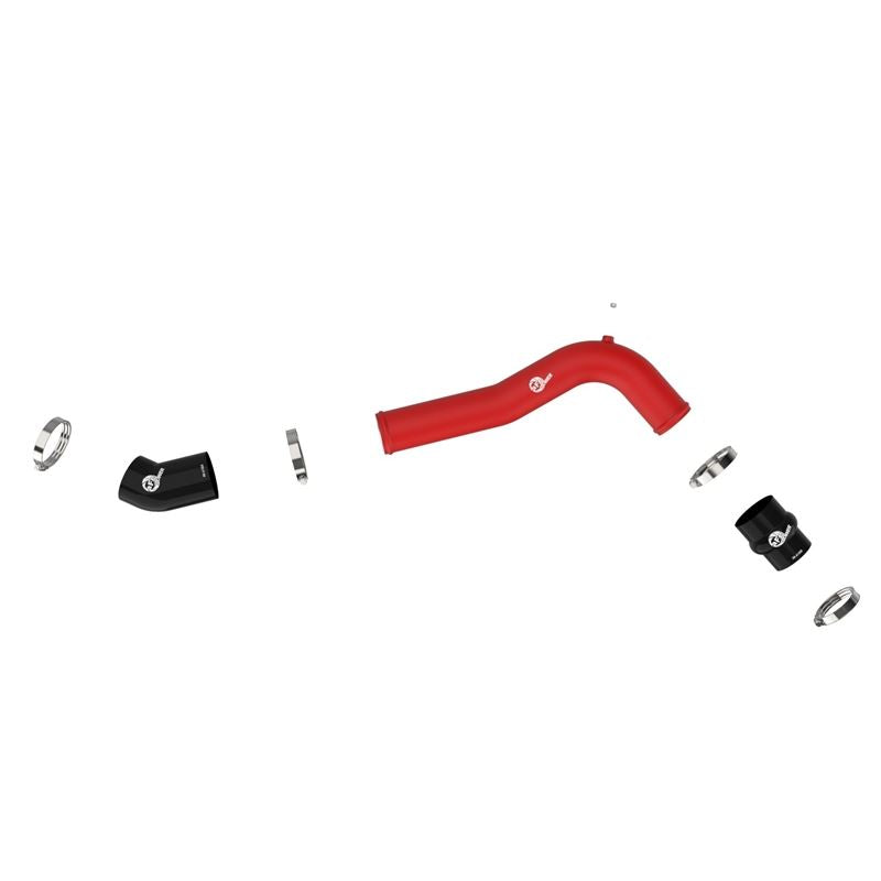 aFe Power BladeRunner 2-3/4in Aluminum Cold Charge Pipe - Red for 20-23 Ford Explorer ST V6 3.0L (tt) (46-20659-R)