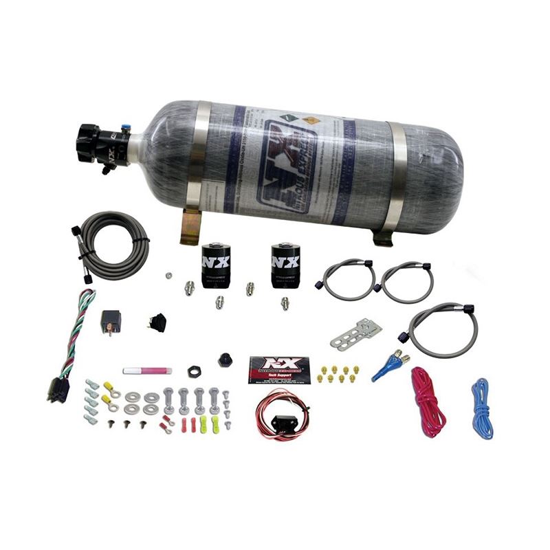 Nitrous Express Universal Fly By Wire Single Nozzle Nitrous Kit w/12lb Composite (Incl TPS Switch) (20919-12)