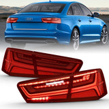 ANZO USA Tail Light Assembly, LED, Red/Clear Lens, Black Housing, 4 PCS, w/Sequential Signal (321353)