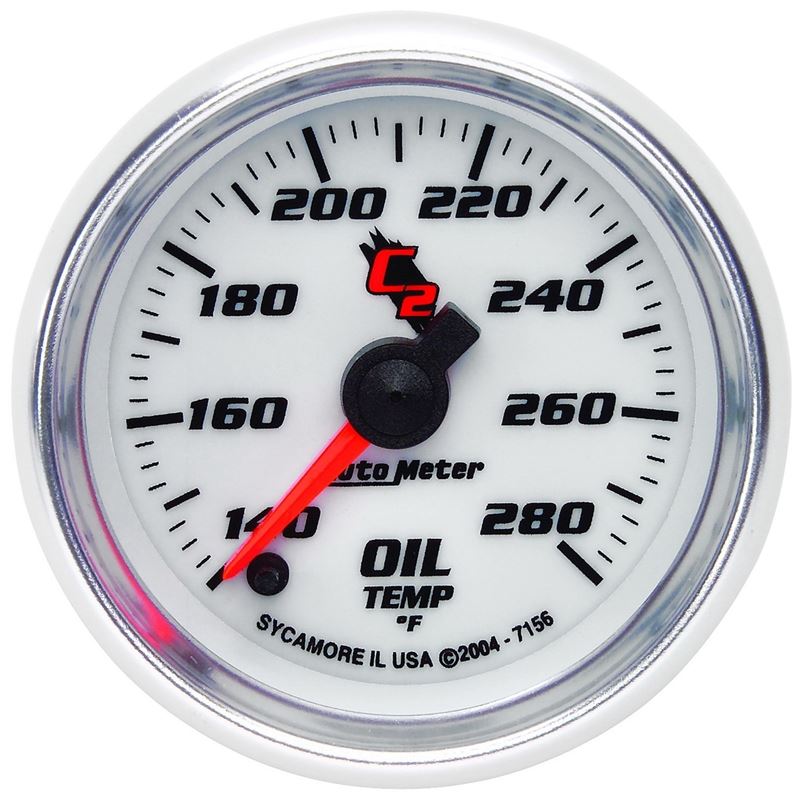 AutoMeter C2 52mm 140 - 280 Deg. F Electronic Oil Temp Gauge (7156)